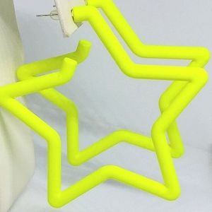 STAR 925 POST HOOP EARRINGS large